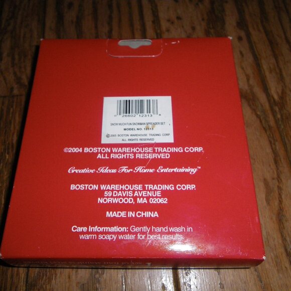 Fun Cute Holiday Snowmen Christmas Holiday Spreaders Set of 4 - Picture 2 of 2